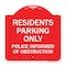 Signmission Parking Residents Parking Police Informed of Obstruction Heavy-Gauge Alum, 18" x 18", RW-1818-23355 A-DES-RW-1818-23355 - alternate 1